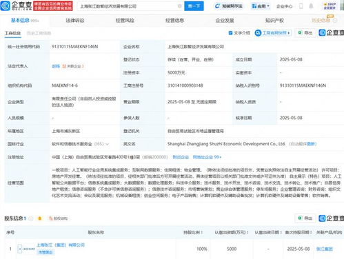 張江集團布局未來 成立數智經濟發(fā)展公司，深耕數據處理服務新藍海